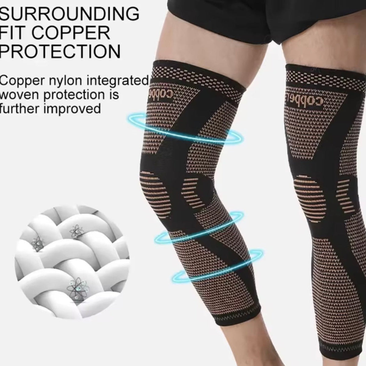Premium Bamboo Full Leg Compression Sleeve – DVT & Circulation Support